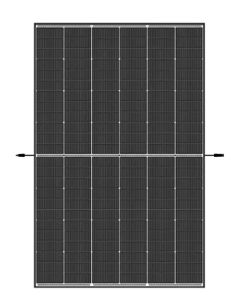 Trina Solar Vertex S+ N-Type Dual Glass 465W - Triple-Cut 1500V Schwarzer Rahmen PV Modul