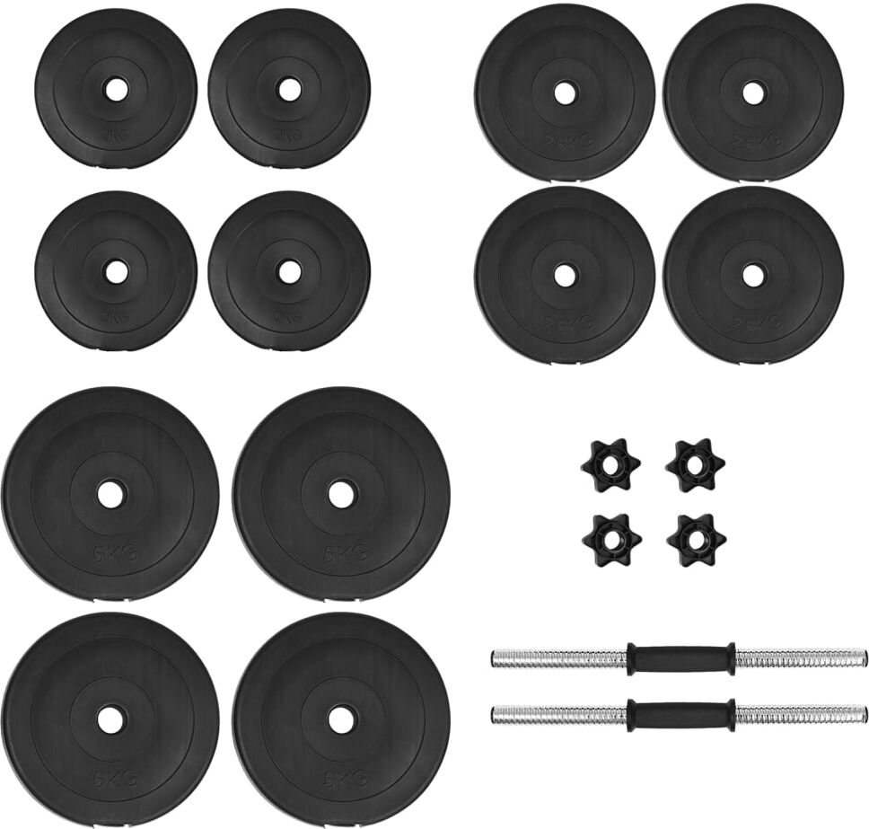 vidaXL Haltère avec plaques 40 kg