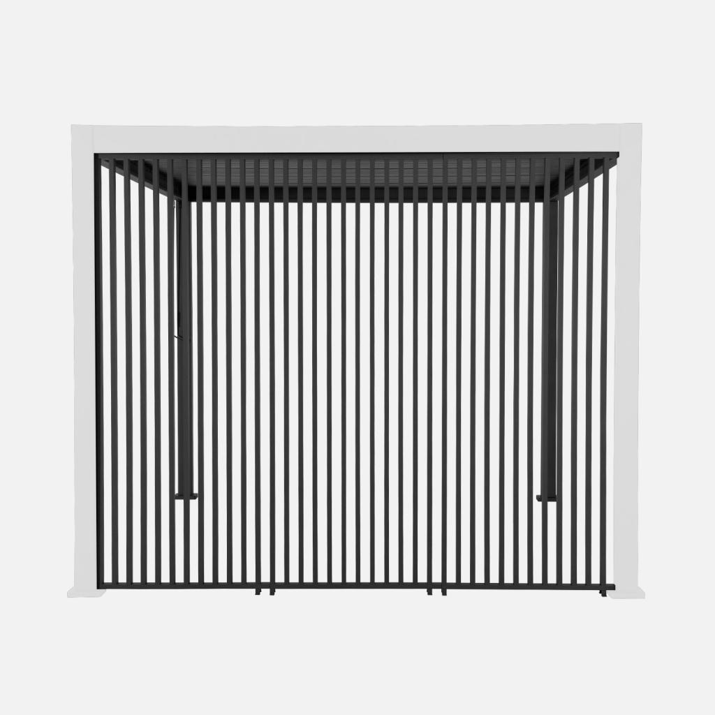 sweeek - 3er-Set vertikale Lamellenwände 100 cm für bioklimatische Pergola Triomphe - Anthrazit