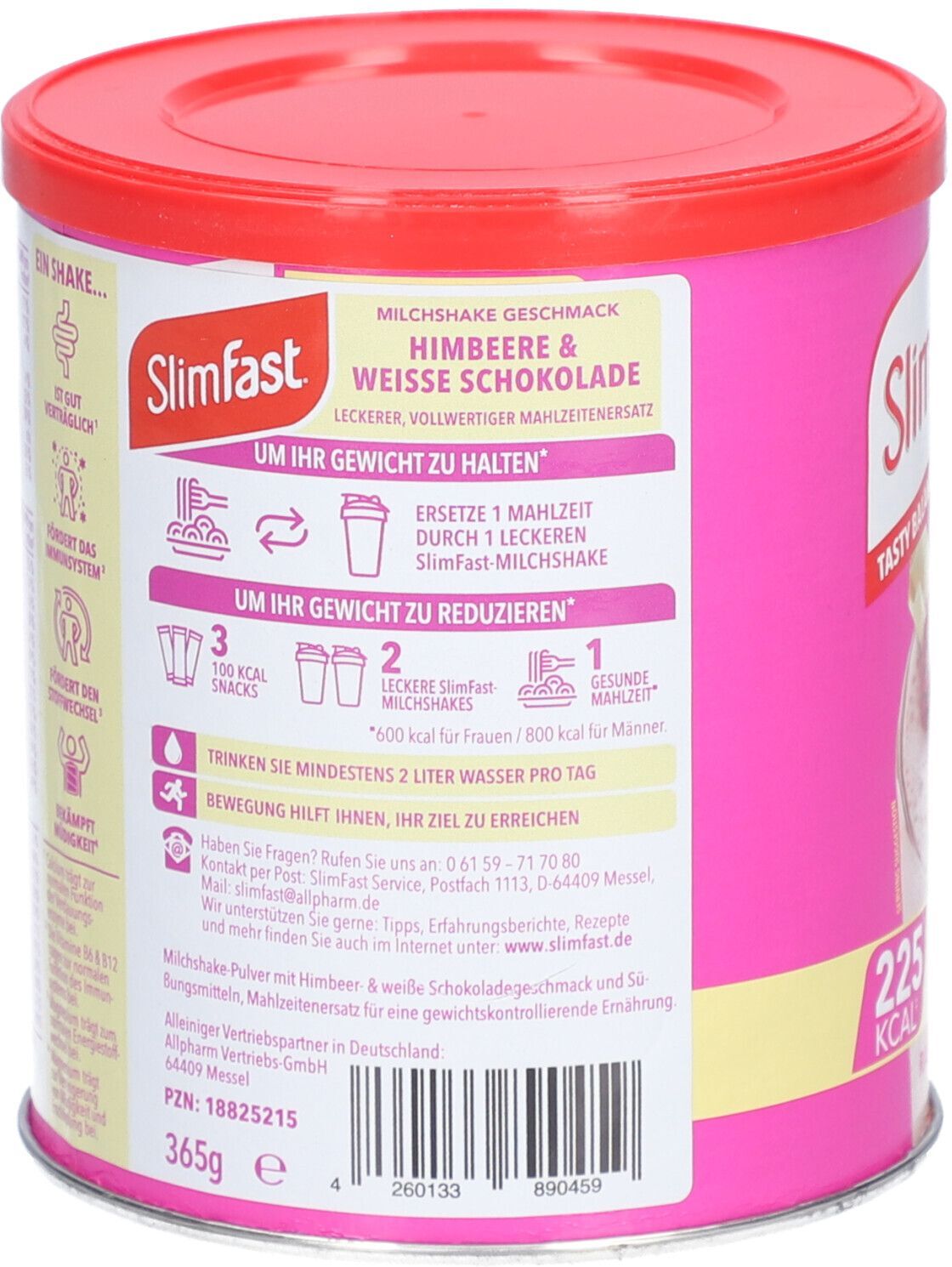 SlimFast Slim Fast Pulver Himbeere+weiße Schokolade 365 g
