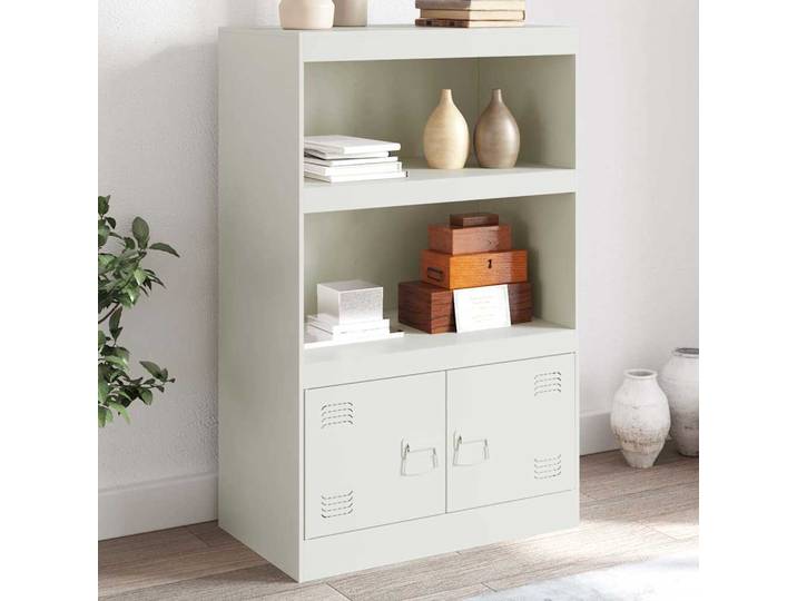 vidaXL Sideboard blanc 67x39x107 cm acier