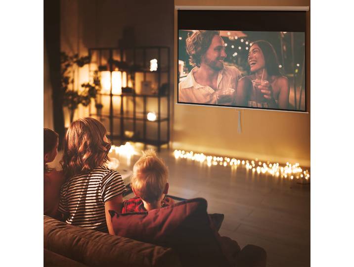HOMCOM Écran Projection 120 4K HD Mural ou Plafond