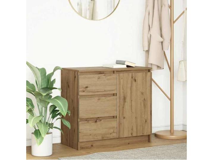 Buffet avec tiroir chêne artisanal 71x35x65 cm bois ingénierie meuble de rangement buffet meuble d'entrée meuble 861579
