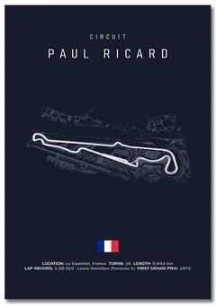Inspire Select F1 Circuit Track Canvas Wall Art Nurburgring Monza Silverstone Motorsport Racing Poster cj54960 11.8 X 15.7 In unframed