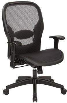 Office Star Products OSP Black Nylon Air Grid Manager's Chair