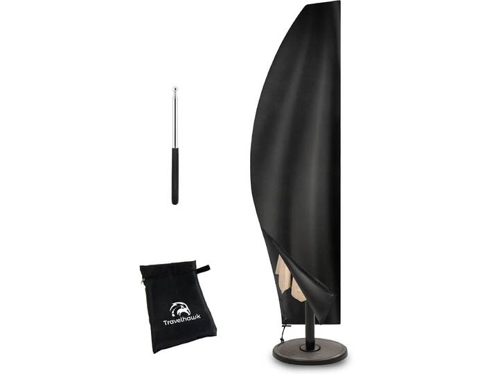 Travelhawk Parasolhoes - Parasolhoes Waterdicht - Oxford 420D - Tot 400cm - Zwart