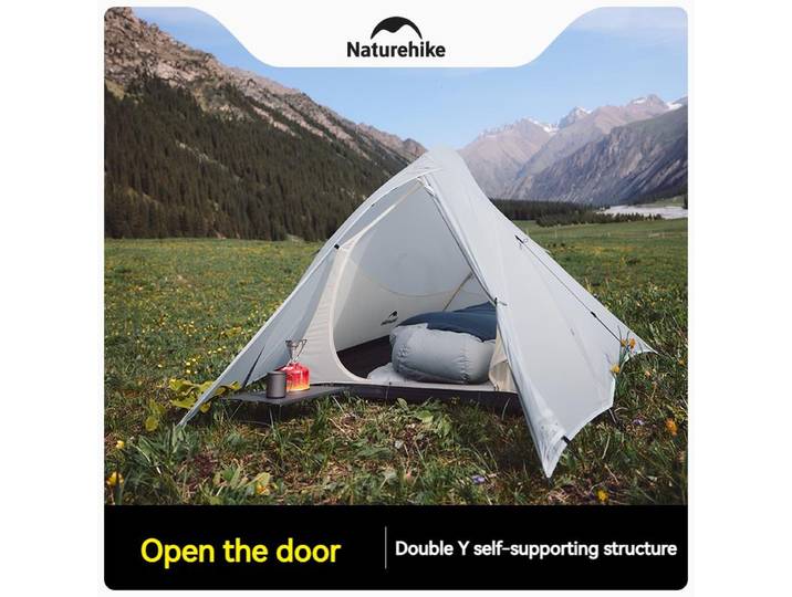 Tente de camping Naturehike Cloud Up UL pour 1-2 personnes, ultralégère, 15D, construction rapide, tente de plage, imperméable, extra large, tente de randonnée