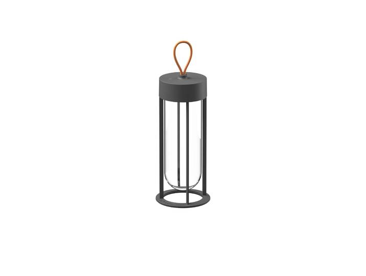 Flos Architectural FLOS In Vitro Unplugged LED-Leuchte grau 2700K Unplugged, dimmbar, schwarz, Aluminium, Design