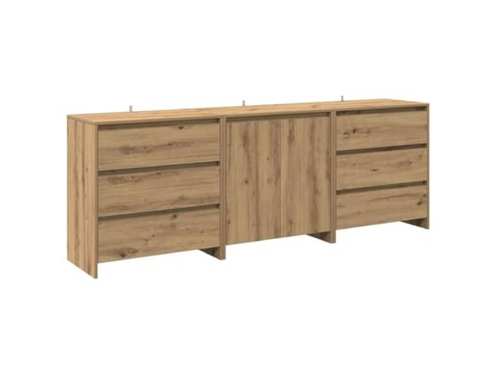 HGFDVCMR 3-TLG. Sideboard Set Artisan-Eiche Holzwerkstoff 70x41x75 cm Vielseitiges Kommoden Set für Wohnzimmer und Flur mit reichlich Stauraum in pflegeleichter Holzoptik.