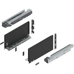 Blum, Schubladenauszüge, Legrabox pure H C 1 Paar, 40kg 350mm Tip On Vollauszug, carbonschwarz