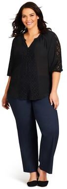 Plus Size Women's Super Stretch Slim Flare Pant by Avenue in Indigo (Size 14)