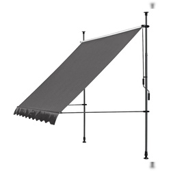 QUICK STAR Klemmmarkise 200x130cm Grau