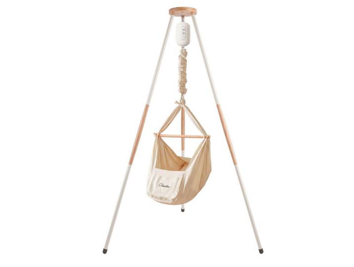 Swollie Federwiege, Beige, 120x194x120 cm, wendbar, atmungsaktiv,Feder mit Sicherheitsseil, Babymöbel & Kindermöbel, Babyzimmer, Babybetten, Stubenwagen & Babywiegen