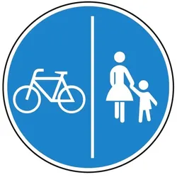Verkehrszeichen Getrennter Rad- und Gehweg