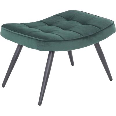 Hocker BYLIVING "UTA", grün (dunkelgrün), B:60cm H:39cm, Hocker, Hocker, Bezug Webstoff oder Samt, Schaumstoff