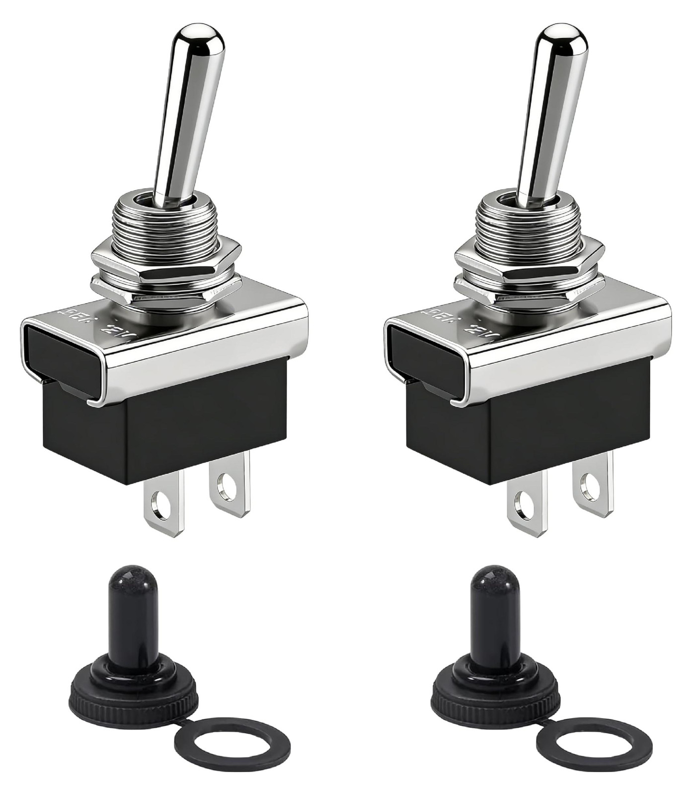 Dripio Metalen tuimelschakelaar, 2-polig, 2 standen, waterdicht, 2 stuks