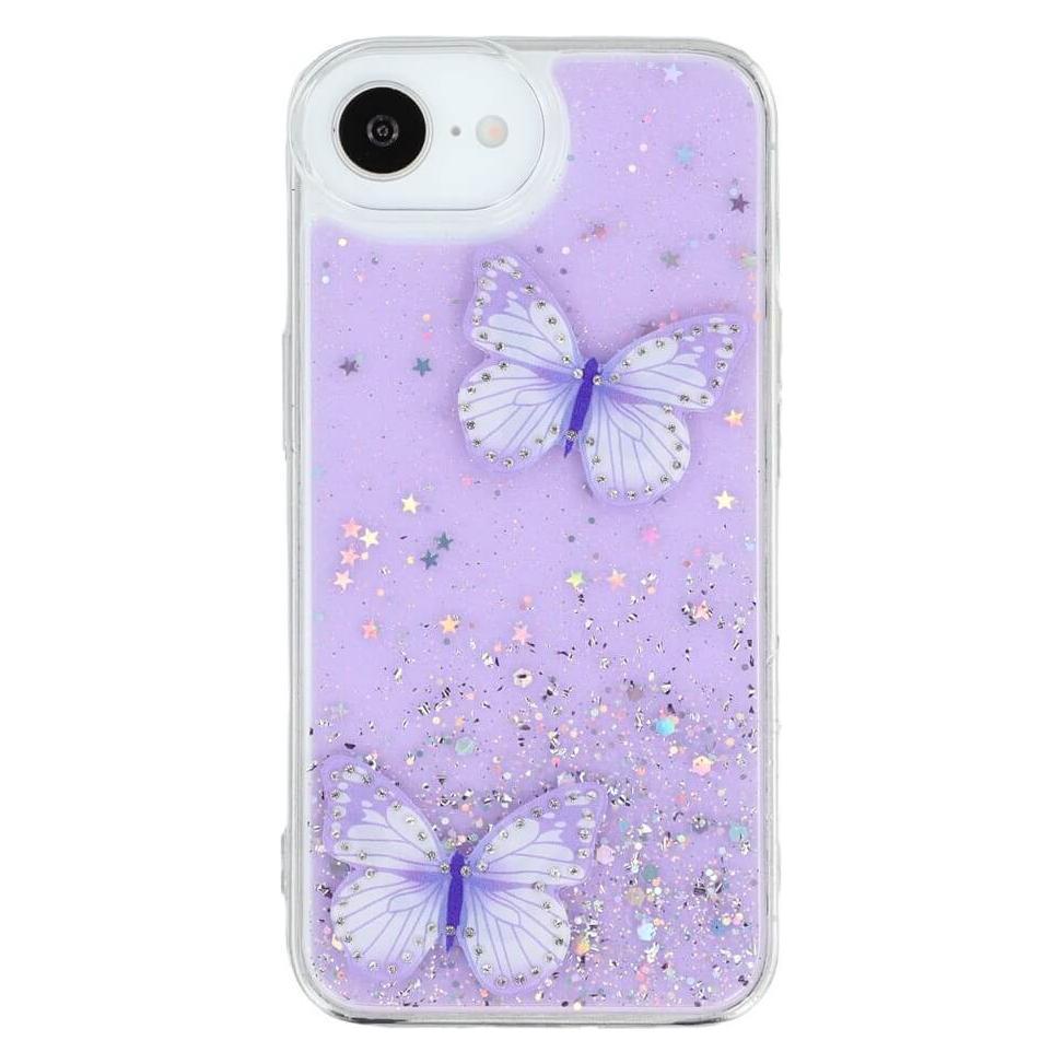 Cover-Discount iPhone 17e / 16e - Glitzer Hülle Schmetterlinge (Apple iPhone 16e, Apple iPhone 17e) (67966799)