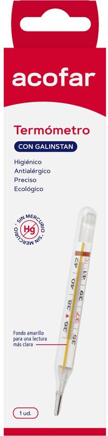 ACOFAR termómetro con galinstan 1ud
