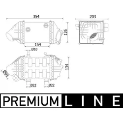 Ladeluftkühler MAHLE CI 225 000P für BMW 6er X6