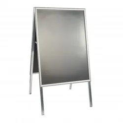 SPRINTIS Kundenstopper A1 Outdoor, silber, doppelseitiger Plakataufsteller 25 mm Profil & Gehrungsecken, Gehwegaufsteller außen für Plakate 59,4 x 84,1 cm, Aluminium
