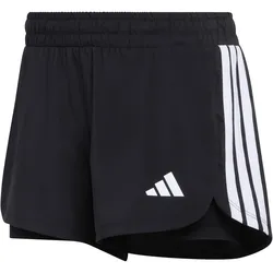 adidas Pacer Workout Woven 2in1 Trainingsshorts Damen KD9742 - black XL