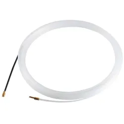 Kabeleinziehhilfe, Nylon-Zugdraht PA6, Metall-Führungsfeder, D3mm, transparent, 13cm Feder - Länge: 30 Meter