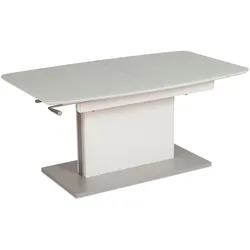 FUNKTIONSTISCH ausziehbar Carey 120(160) x 70 x 55-74 Couchtisch Weiß