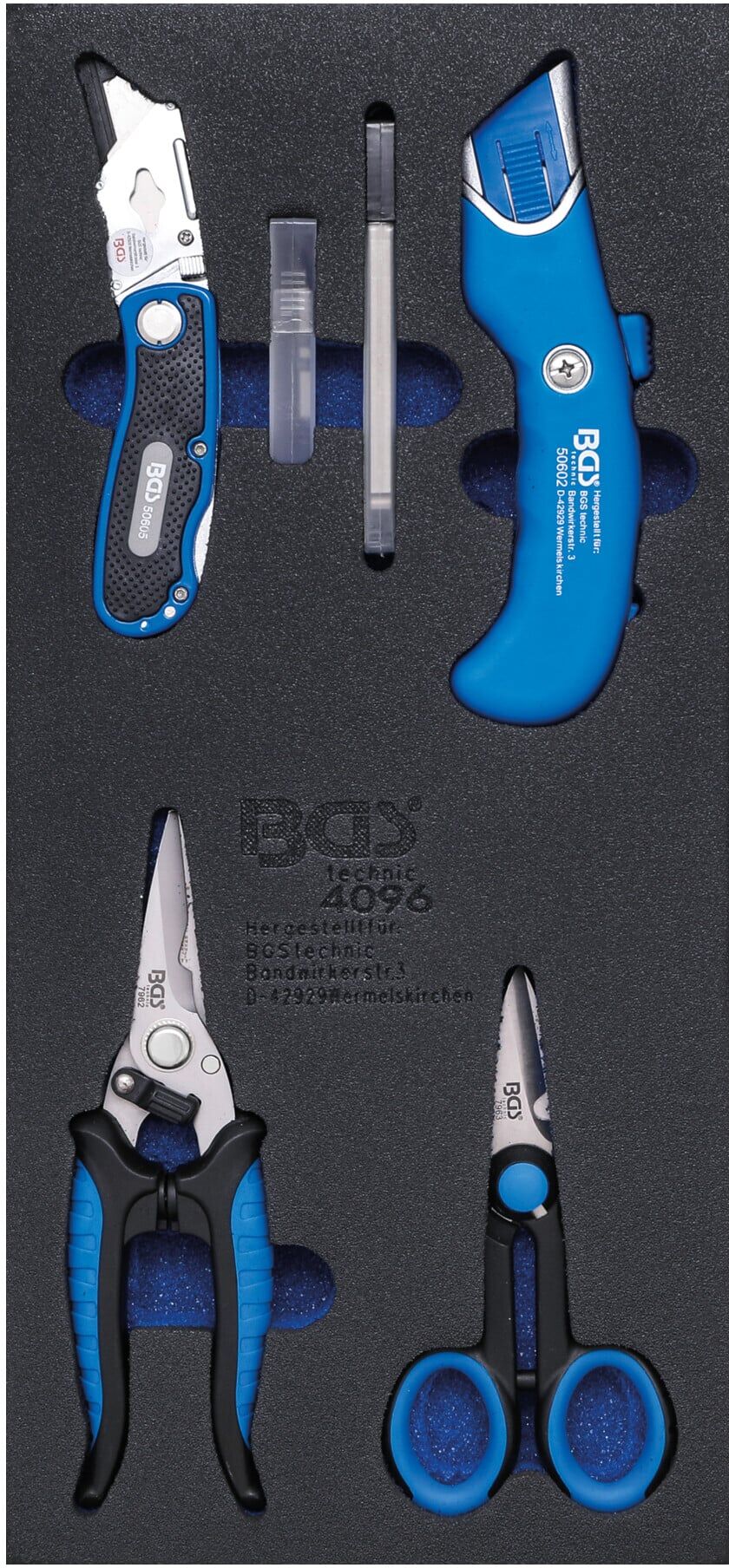 BGS Werkstattwageneinlage 1/3: Messer- und Scheren-Satz 6 teilig ; BGS technic (4096)