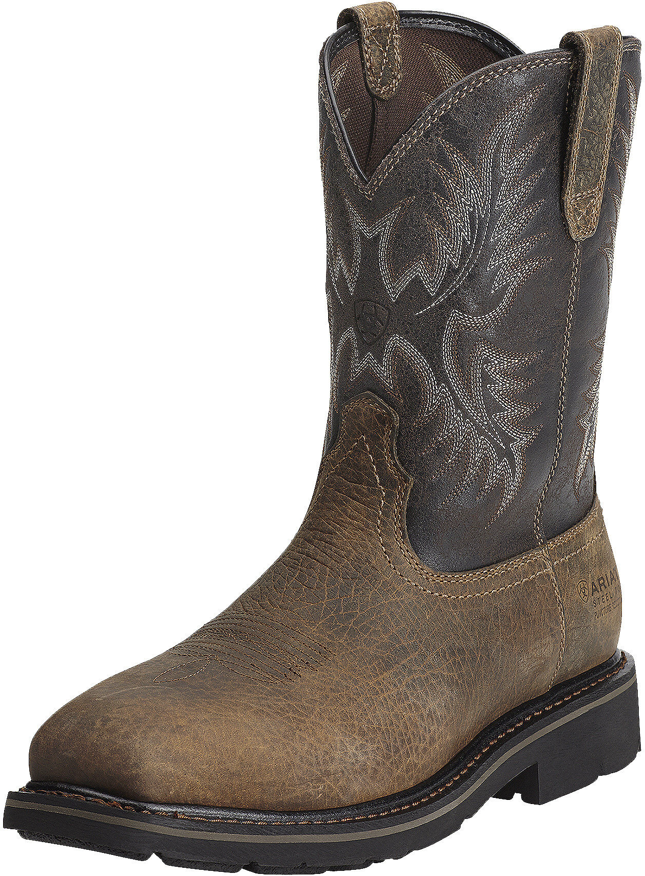 Men's Sierra Puncture Resistant Steel Toe Work Boots in Earth, Size: 9 EE / Wide by Ariat