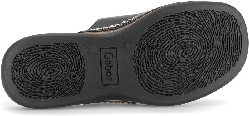 Zehentrenner GABOR "Zehentrenner", Damen, Gr. 37, schwarz, Schuhe Zehentrenner