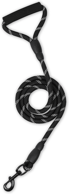United Reflective Dog Leash With Padded Handle For Medium And Large Dogs black
