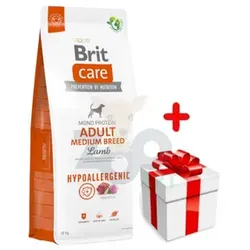 BRIT CARE Dog Hypoallergenic Adult Medium Breed Lamb 12kg + Überraschung für den Hund