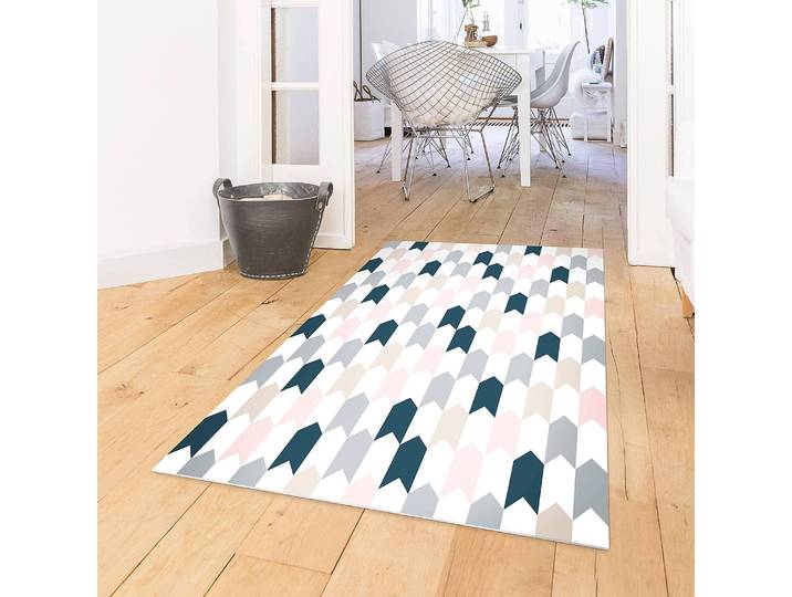 Tapis de vinyle Flèches géométriques 100 x 150cm Rose foncé