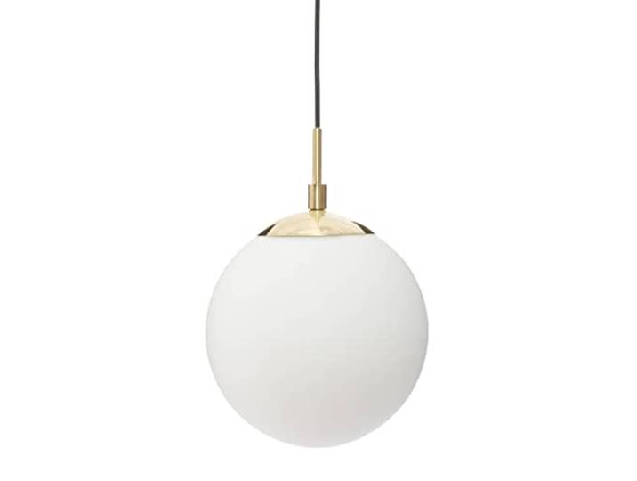 Atmosphera - Suspension Boule Dris - métal doré D20 cm\, Blanc