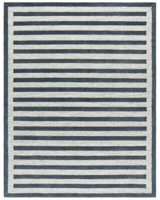 SAFAVIEH Handmade Ebony Viviane Striped Wool Area Rug