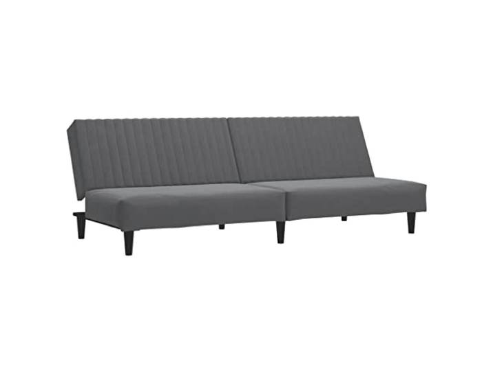 Todiikf Schlafsofa 2-Sitzer Klappsofa Samt Dunkelgrau 200x84.5 cm Flexibles 2-in-1 Gästebett mit verstellbarer Rückenlehne für Wohnzimmer, Gästezimmer und kleine Appartements.