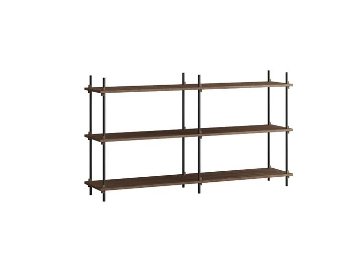 MOEBE Moebe shelving system s.85.2.B Chêne fumé-noir