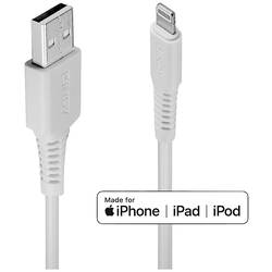 LINDY USB-Kabel USB 2.0 USB-A Stecker, Apple Lightning Stecker 0.50 m Weiß Halogenfrei 31325