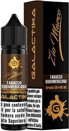 Galactika Zio Marco Liquido Shot 20ml Tabacco Sudamericano