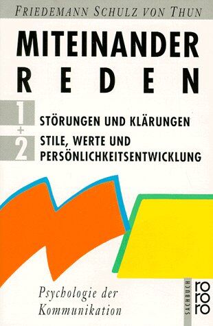 Friedemann Schulz von Thun - Miteinander reden 1 + 2. Störungen und Klärungen / Stile, Werte und Persönlichkeitsentwicklung - Preis vom 05.10.2026 03:47:11 h