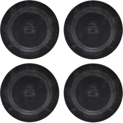 House Doctor Teller Serveur 4er Set, Ø18 cm, schwarz