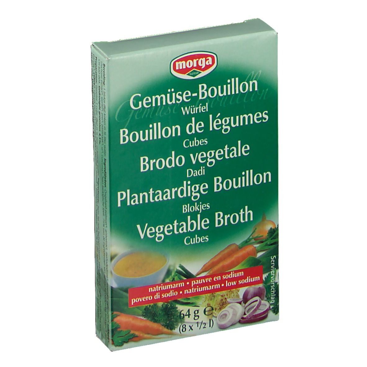 Revogan Morga Bouillonblokje Zonder Zout Bio 8x8 g Würfel
