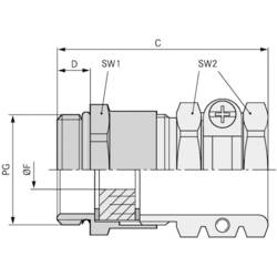 LAPP 52000980 Kabelverschraubung PG36 Messing Messing 10 St.