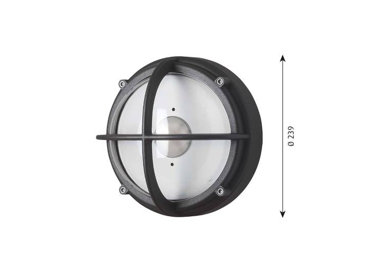 Louis Poulsen LED Außenwandleuchte Skot, schwarz, Aluminium, Design