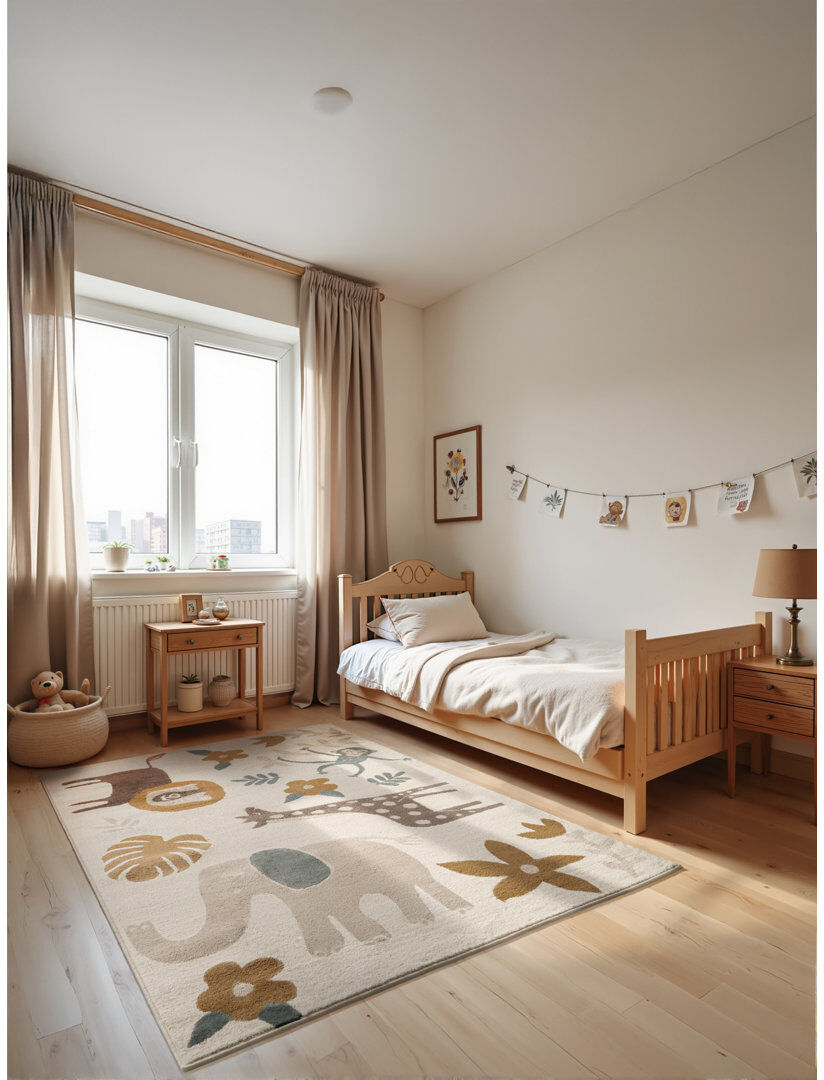 Adventures Children's Rug by Hanse Home - Play Rug, Crawling Rug, Modern Playful Design, Soft Rug Children's Room, Teenager's Room, Living Room Cream Rectangle 120 x 170 cm