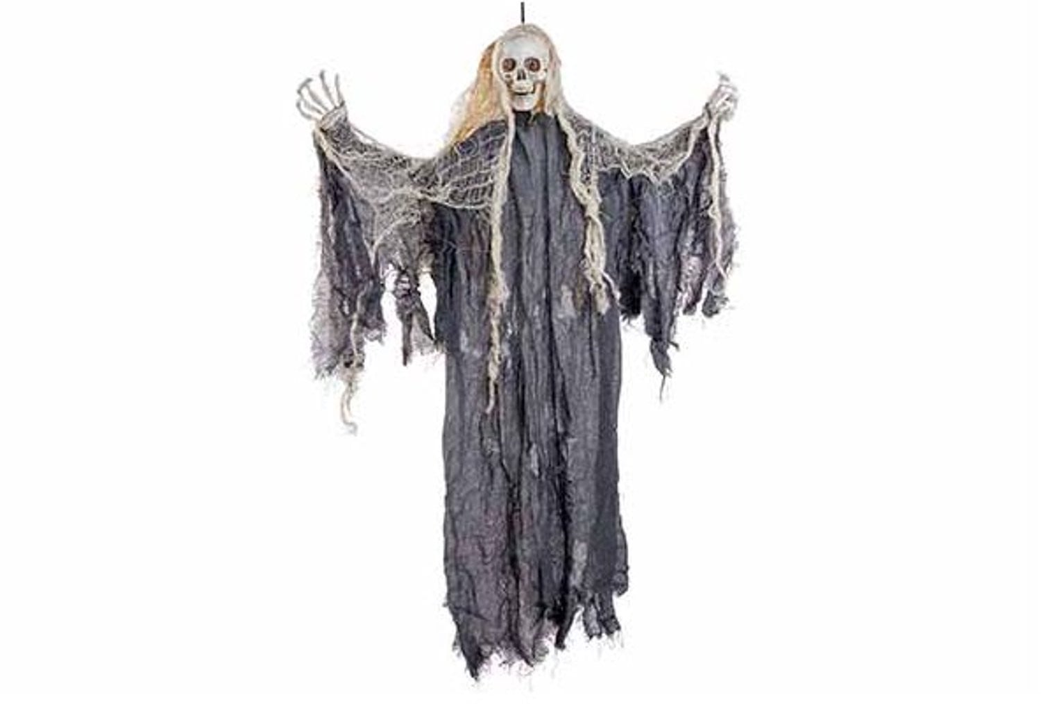 Cosy @ Home Animated Hangend Skelet Zwart, H 92 cm x B 76 cm x D 9 cm
