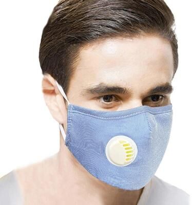 United Premium Washable Reusable Face Mask With Replaceable Filter & Breath Valve blue