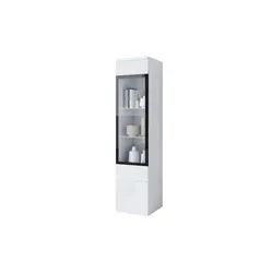 Vitrine  Vera , weiß , Maße (cm): B: 30 H: 130