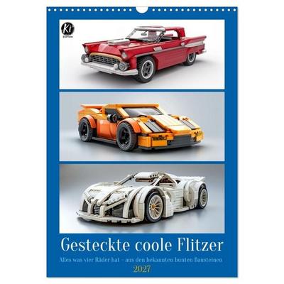 Gesteckte coole Flitzer (Wandkalender 2027 DIN A3 hoch), CALVENDO Monatskalender
