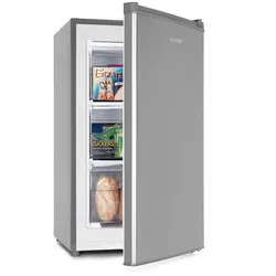 Klarstein Garfield Eco L Gefrierschrank 64 Liter 80 W 40 dB 3 Schubladen Grau-Metallic